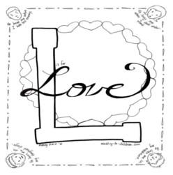 Coloring Page-L-Love
